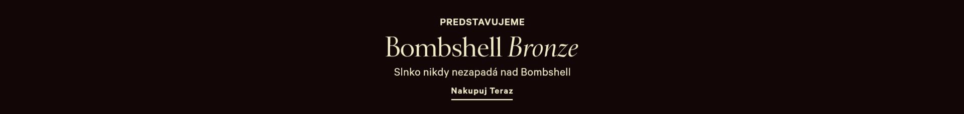 Victoria's Secret Bombshell Bronze gold text on a black background