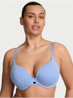 Push-up podprsenka Perfect Shape s bavlneným logom a kovovými detailmi