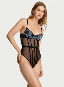 Priesvitné Body S Výšivkou Electric Orchid