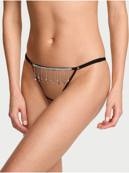 Tassel Sparkle Crotchless Adjustable V-String Panty