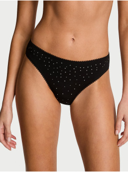 Pružné Bavlnené Trblietavé Bikini Nohavičky