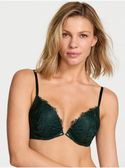 Bombshell Add‑2‑Cups Rose Lace Shimmer Push‑Up Podprsenka