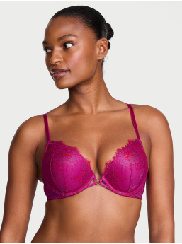 Push-Up Podprsenka Bombshell Add‑2‑Cups s Ružovou Čipkou