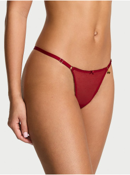 Nastaviteľné V‑String Nohavičky S Kovovým Detailom Cherry