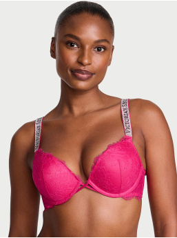 Push-Up Podprsenka Bombshell Add-2-Cups Shine Strap Z Ružovej Čipky