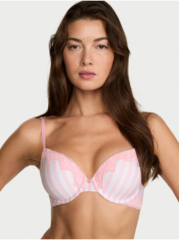 Perfect Shape bavlnená čipkovaná push-up podprsenka