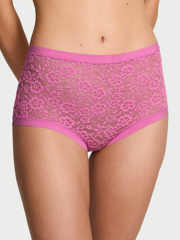 No-Show Čipkované Nohavičky S Vysokým Pásom No-Show Lace Lace High-Waist Brief Panty