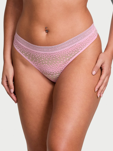 Tanga S Logom Flocked Hearts