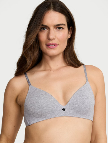 Bezdrôtová Podprsenka S Ľahkým Podšitím Cotton Logo Hardware