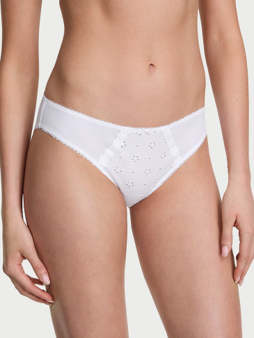 Nohavičky Bikiny Z Elastickej Bavlny S Výšivkou