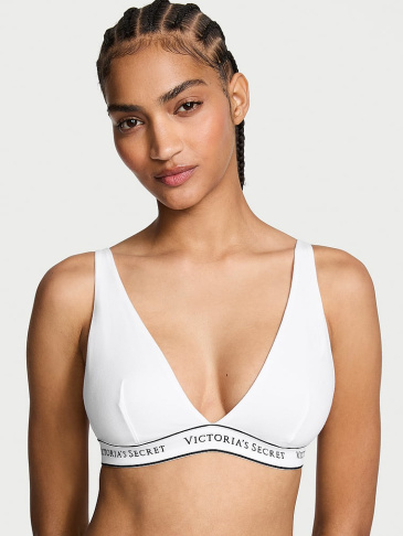 Bezkostná Bavlnená Plunge Bralette
