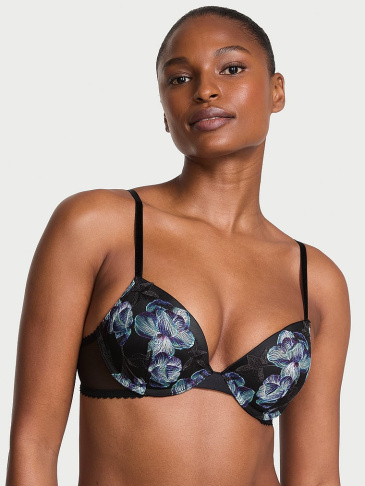 Electric Orchid Vyšívaná Push-Up Podprsenka