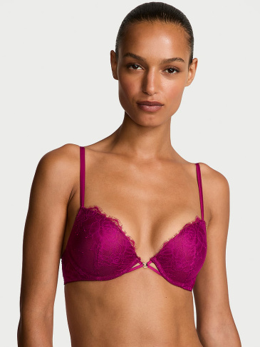 Čipkovaná Push-Up Podprsenka Rose