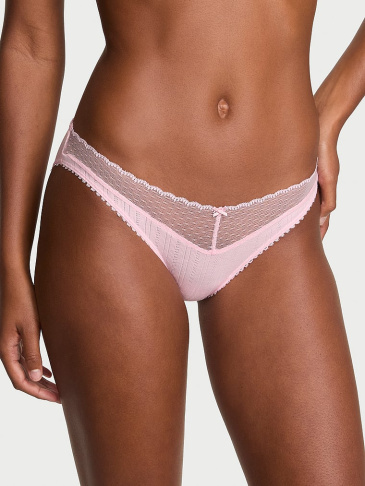 Elastické Pointelle Bikini Nohavičky