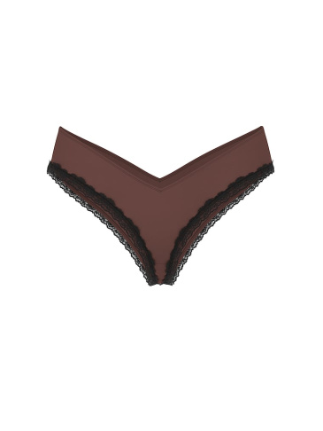 Lace-Trim High-Leg Cheeky Panty