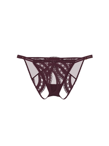 Laces Out Embroidery Open-Back Adjustable String Bikini Panty