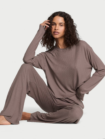 Modal Wide-Rib Long Lounge Set