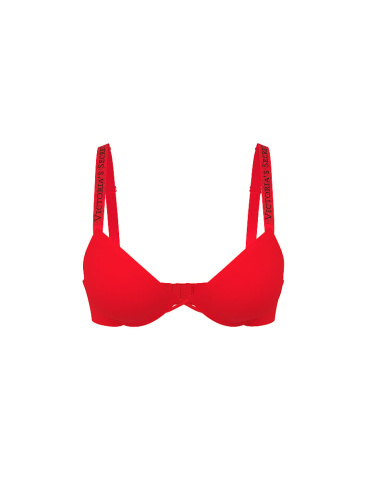 Bombshell Push-Up Podprsenka s Trblietavými Ramienkami Logo, Efekt +2 Košíčky