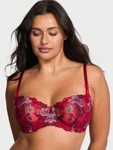 Wicked Beautiful Bows Embroidery Unlined Balconette Podprsenka