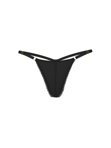 Rose Lace-Trim Adjustable V-String Panty