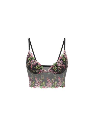 Wisteria Embroidery Triangle Bra Top