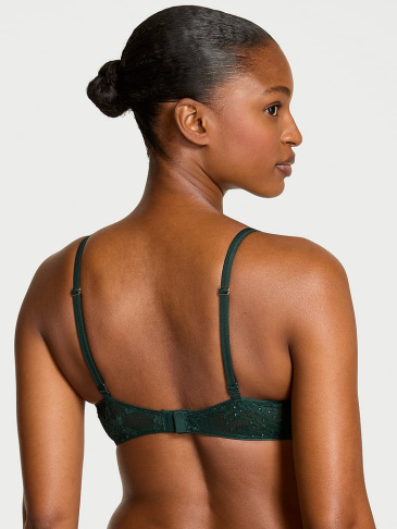 Rose Lace Shimmer Push‑Up Podprsenka