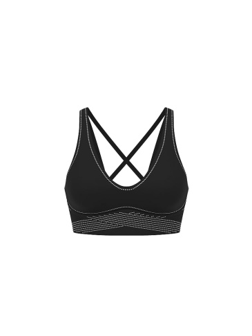 VSX Elevate™ športová podprsenka s kamienkami a hlbokým výstrihom.