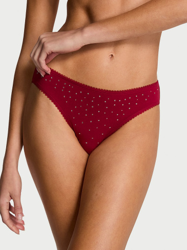 Pružné Bavlnené Trblietavé Bikini Nohavičky