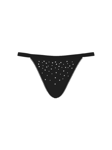 Pružné Bavlnené Trblietavé V‑String Nohavičky