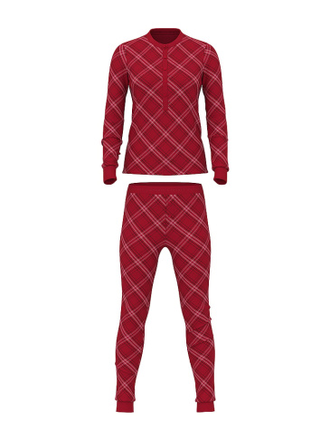 Soft Thermal Henley Long Pajama Set