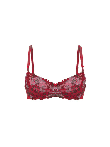 Wicked Beautiful Bows Embroidery Unlined Balconette Podprsenka
