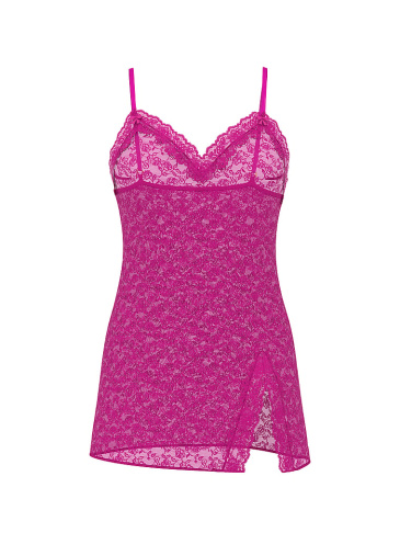 Sheer Heritage Rose Lace Mini Slip Dress