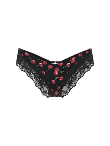 Rose Lace-Trim High-Leg Cheeky Panty