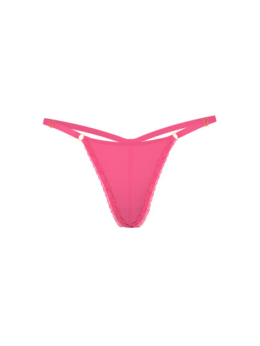 Lace-Trim Adjustable V-String Panty