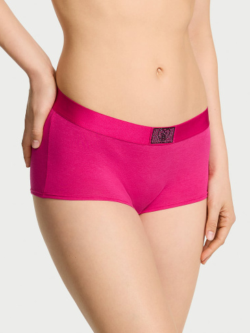 Logo Bavlnené Boyshort Nohavičky So Srdiečkovým Shine Patch