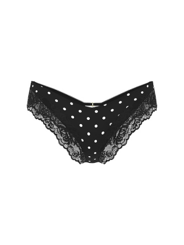 Rose Lace-Trim High-Leg Cheeky Panty