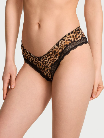 Tease Priesvitné Trblietavé Vysoko Strihané Cheeky Nohavičky