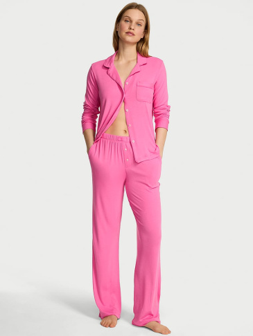 Sosoft Modal™ dlhý pyžamový set z rebrovaného modalu