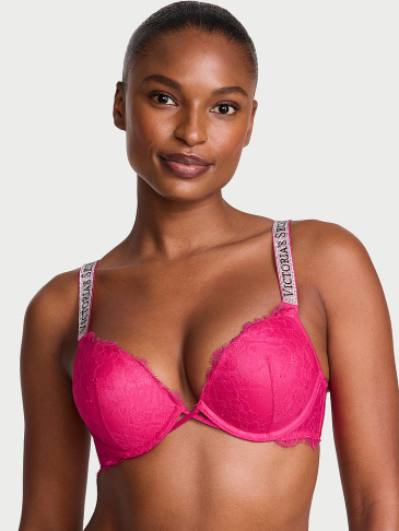 Push-Up Podprsenka Bombshell Add-2-Cups Shine Strap Z Ružovej Čipky