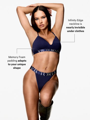 Cotton Exploded Logo Lightly Lined Wireless Bra