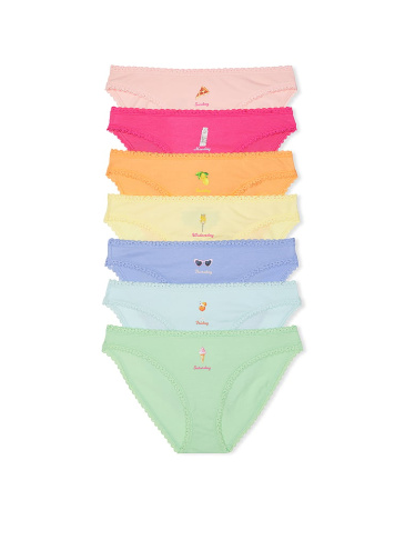 7‑Pack Bavlnené Bikini Nohavičky so Strečom