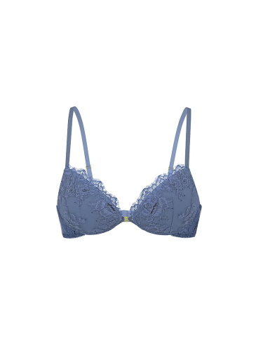 Bombshell Add-2-Cups Denim Rose Lace Push-Up Bra