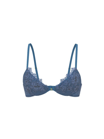 Denim Rose Lace Push-Up Bra
