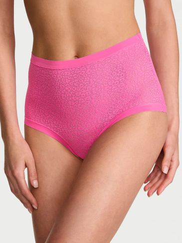 Bezšvové moderné nohavičky typu brief s leopardím čipkovým vzorom