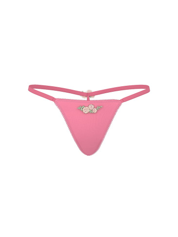 Sweet Melody Motif Satin V-String