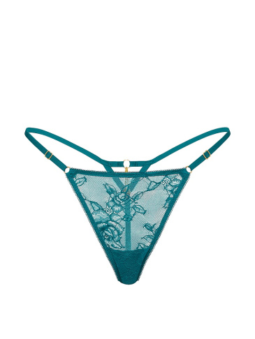 Rose Lace Hardware Adjustable V-String Panty