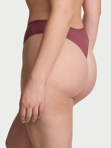 Body By Victoria Flex Shadow Stripe Mid-Rise Thong Panty