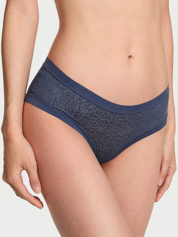 Bezšvové leopardie čipkované cheeky nohavičky