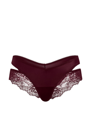 Rose Lace-Trim Cut-Out Cheeky Panty