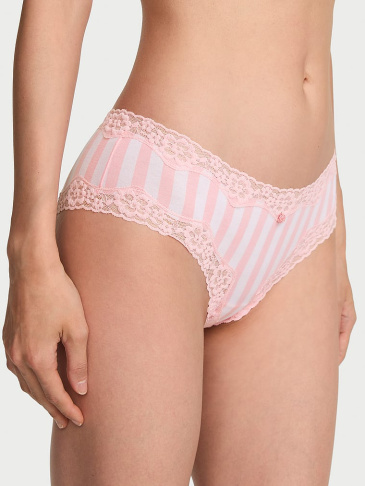 Bavlnené cheeky nohavičky s čipkovým pásom